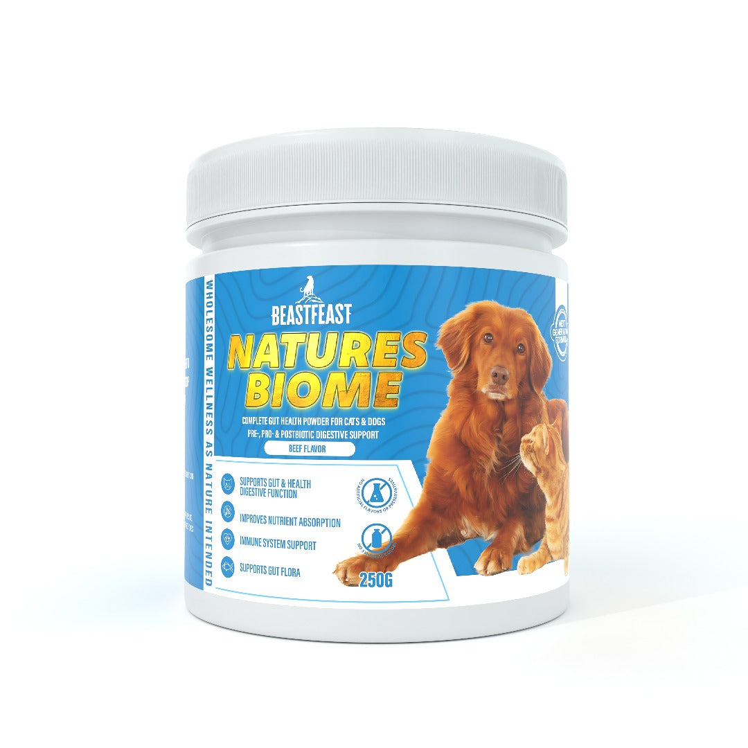 Beast Feast Nature's Biome Probiotic Powder for Cats & Dogs – Gut Health & Digestion Support