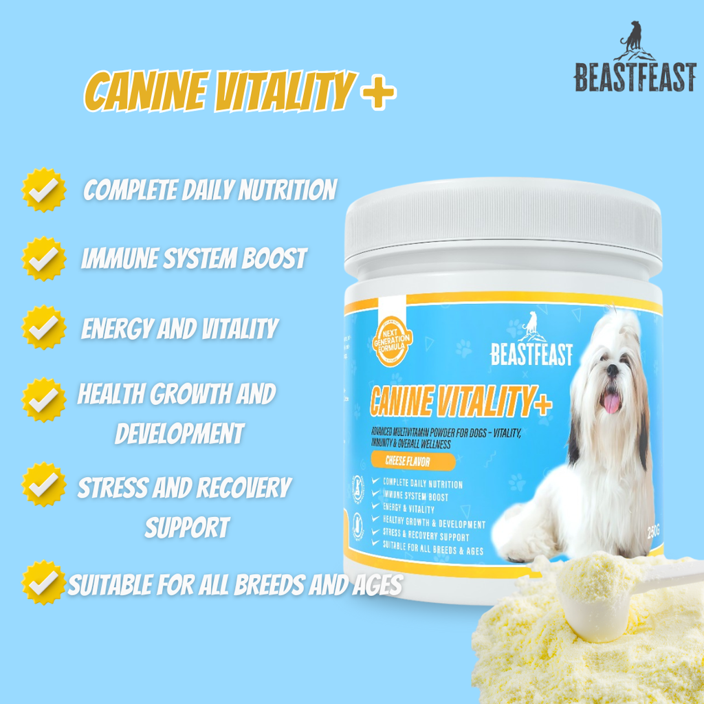 Beast Feast Canine Vitality+ Dog Multivitamins for Vitality, Immunity & Overall Wellness Support