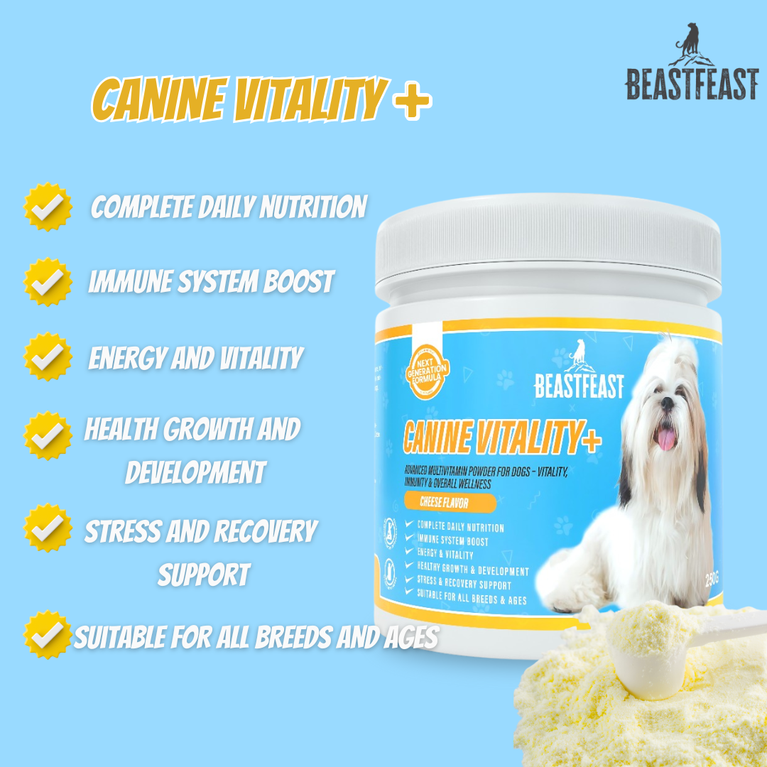 Beast Feast Canine Vitality+ Dog Multivitamins for Vitality, Immunity & Overall Wellness Support