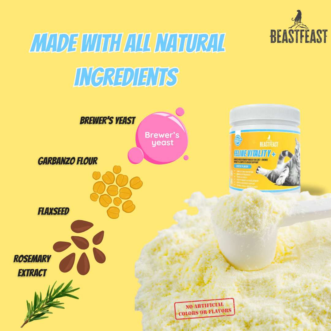 Beast Feast Feline Vitality+ Cat Multivitamins for Energy, Immunity & Complete Health Support