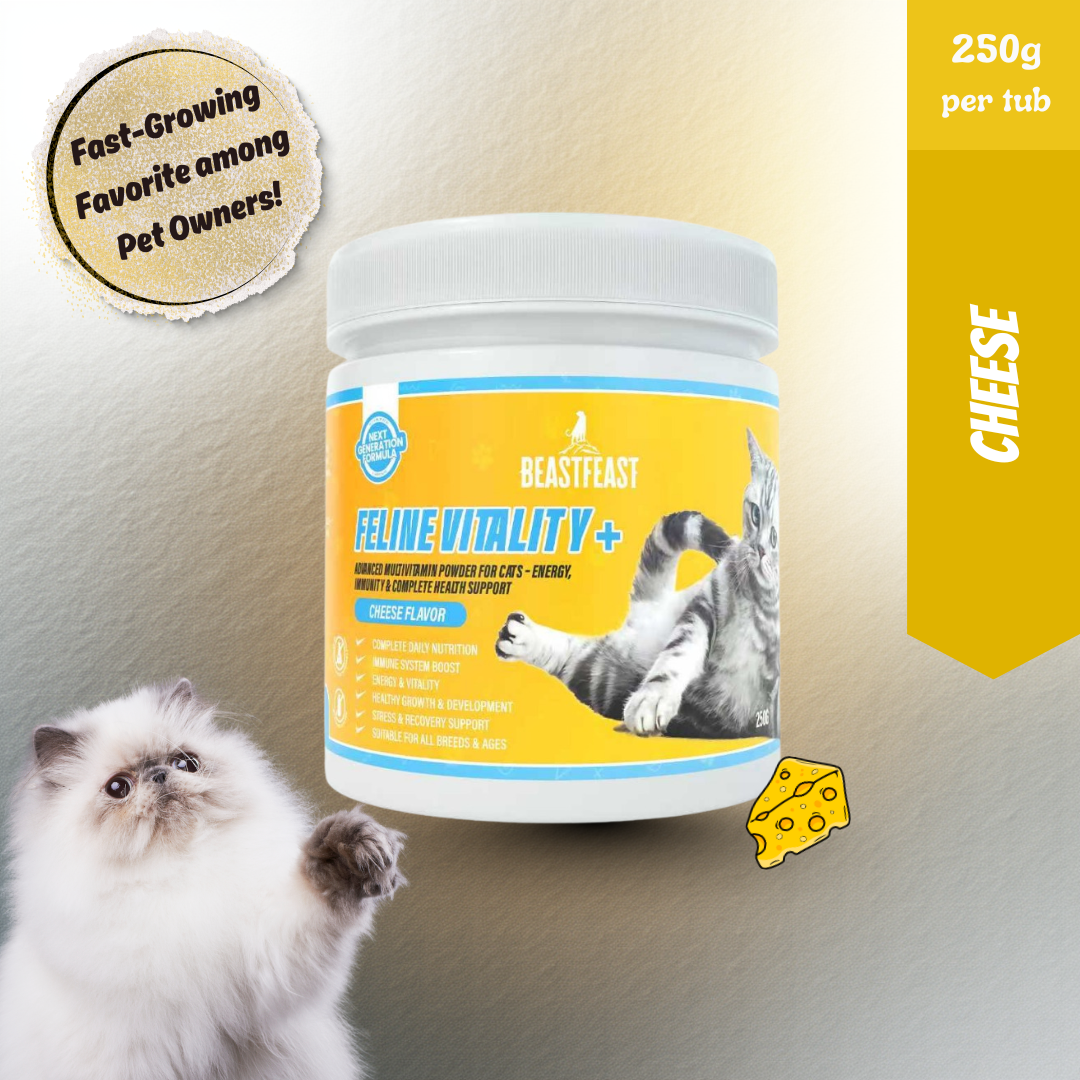 Beast Feast Feline Vitality+ Cat Multivitamins for Energy, Immunity & Complete Health Support