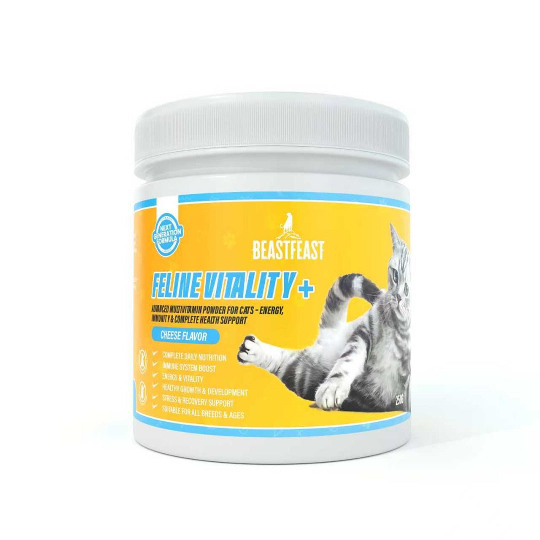 Beast Feast Feline Vitality+ Cat Multivitamins for Energy, Immunity & Complete Health Support